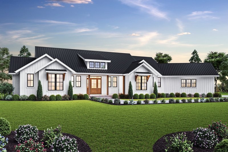 Architectural House Design - Exterior - Front Elevation 2 for Farmhouse House Plan #48-1028 - 3 bed, 3.5 bath