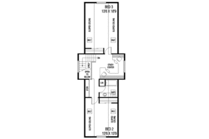 Floor Plan - Upper Floor for Traditional House Plan #60-605 - 3 bed, 2 bath
