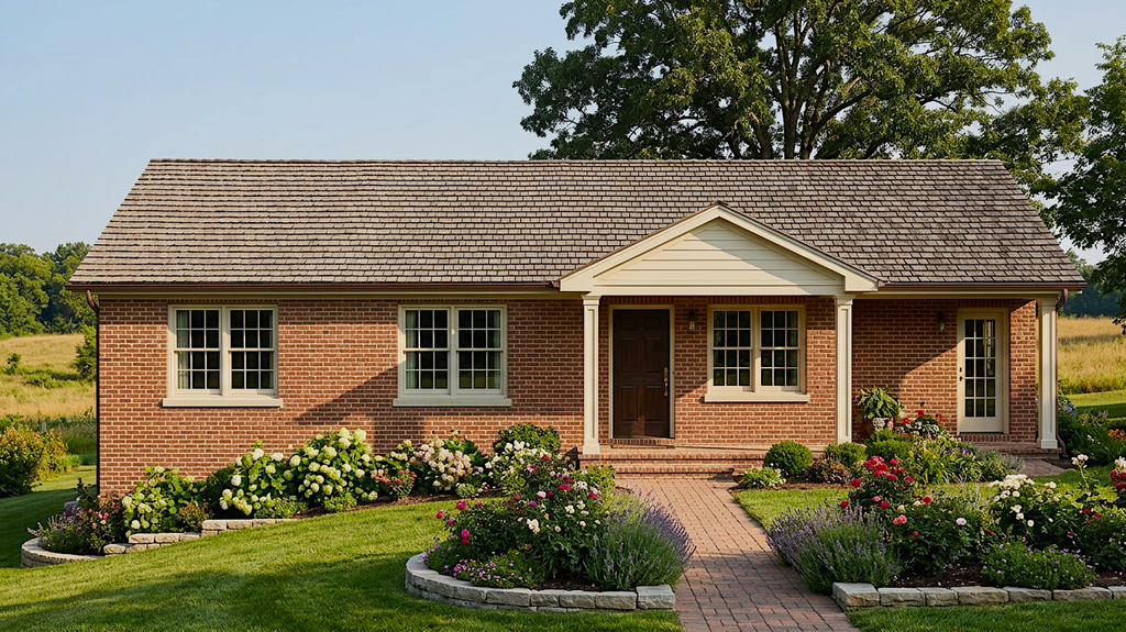 Exterior - Front Elevation 2 for Ranch House Plan #30-246 - 3 bed, 2.5 bath