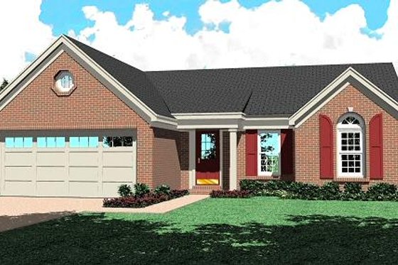 Exterior - Front Elevation for Traditional House Plan #81-144 - 3 bed, 2 bath