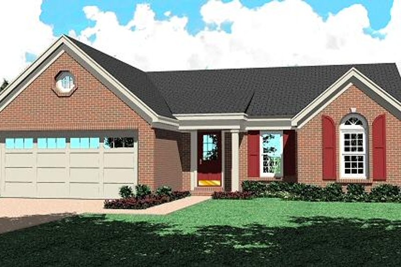 Traditional Style House Plan - 3 Beds 2 Baths 1199 Sq/Ft Plan #81-144