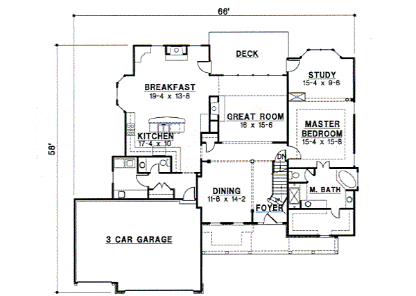 Traditional Floor Plan - Main Floor Plan #67-431