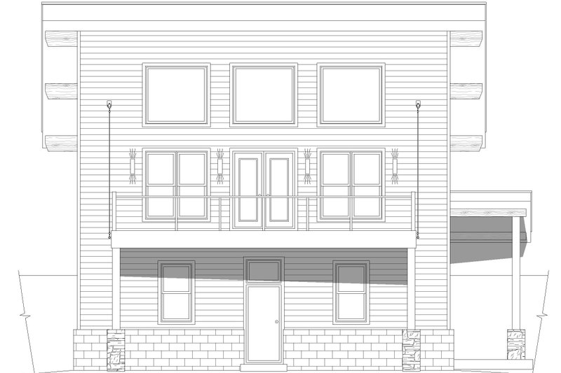 Architectural House Design - Exterior - Front Elevation 3 for Contemporary House Plan #932-472 - 2 bed, 2 bath