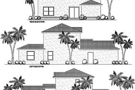 Exterior - Other Elevation for Mediterranean House Plan #420-223 - 4 bed, 2.5 bath