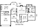 European Style House Plan - 4 Beds 3 Baths 2799 Sq/Ft Plan #329-272 