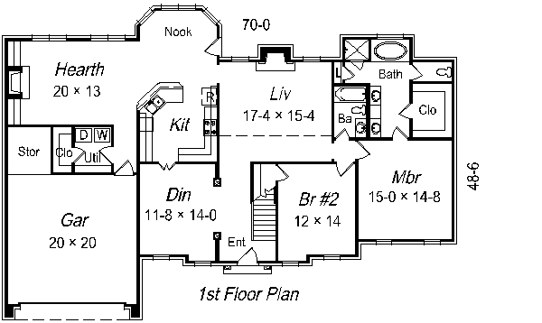 European Floor Plan - Main Floor Plan #329-272