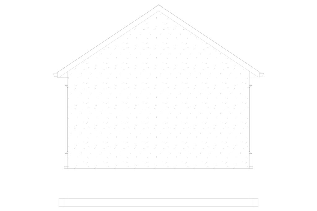 Exterior - Rear Elevation for Traditional House Plan #1060-493, 1 bath