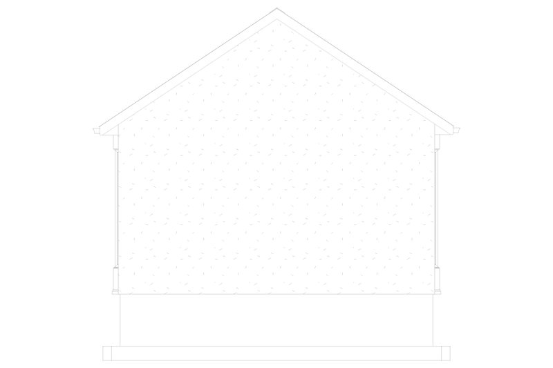 House Blueprint - Exterior - Rear Elevation for Traditional House Plan #1060-493, 1 bath