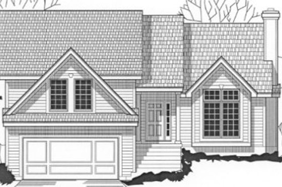 Exterior - Front Elevation for Traditional House Plan #67-112 - 3 bed, 2 bath