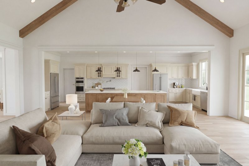 House Blueprint - Interior - Family Room for Farmhouse House Plan #923-493 - 4 bed, 4.5 bath