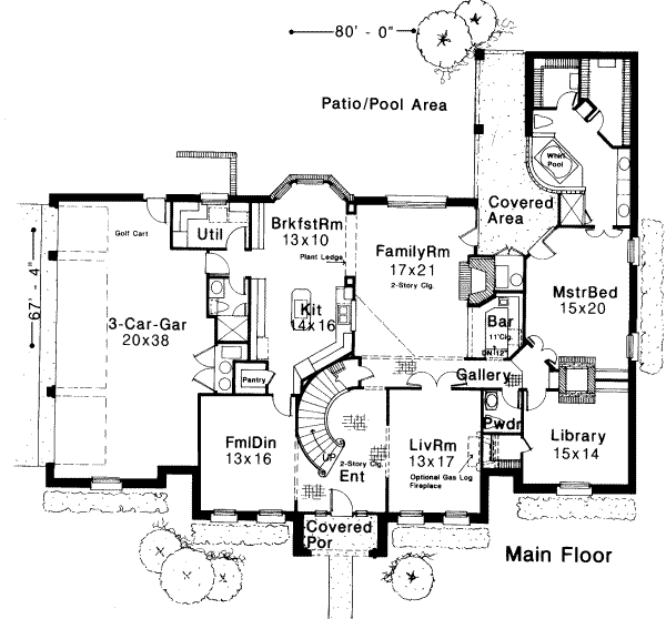 European Floor Plan - Main Floor Plan #310-172