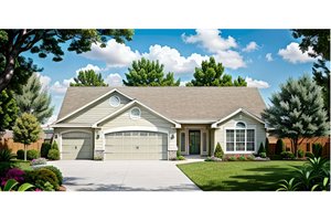 Home Plan - Ranch Exterior - Front Elevation Plan #58-164