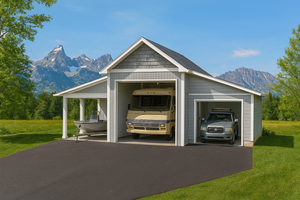 Barndominium Exterior - Front Elevation Plan #1115-6