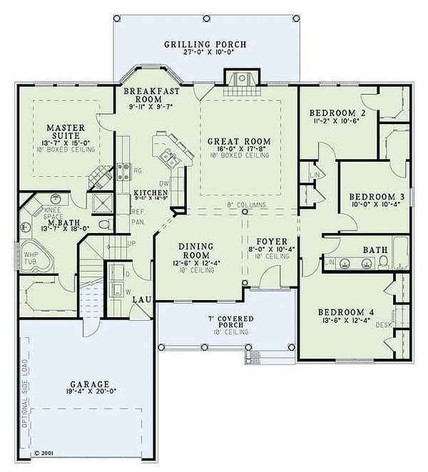 Architectural House Design - European Floor Plan - Main Floor Plan #17-1124