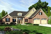 European Style House Plan - 3 Beds 2 Baths 1946 Sq/Ft Plan #46-483 