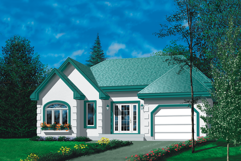 Traditional Style House Plan - 2 Beds 1 Baths 1108 Sq/Ft Plan #25-1156