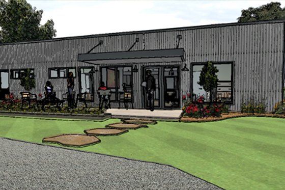 Exterior - Other Elevation 5 for Modern House Plan #480-1 - 4 bed, 2 bath
