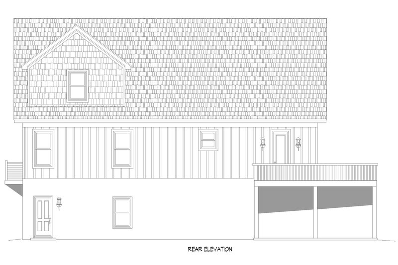 House Plan Design - Exterior - Other Elevation 2 for Traditional House Plan #932-665 - 3 bed, 2.5 bath