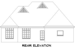 Exterior - Rear Elevation for European House Plan #424-297 - 3 bed, 2 bath