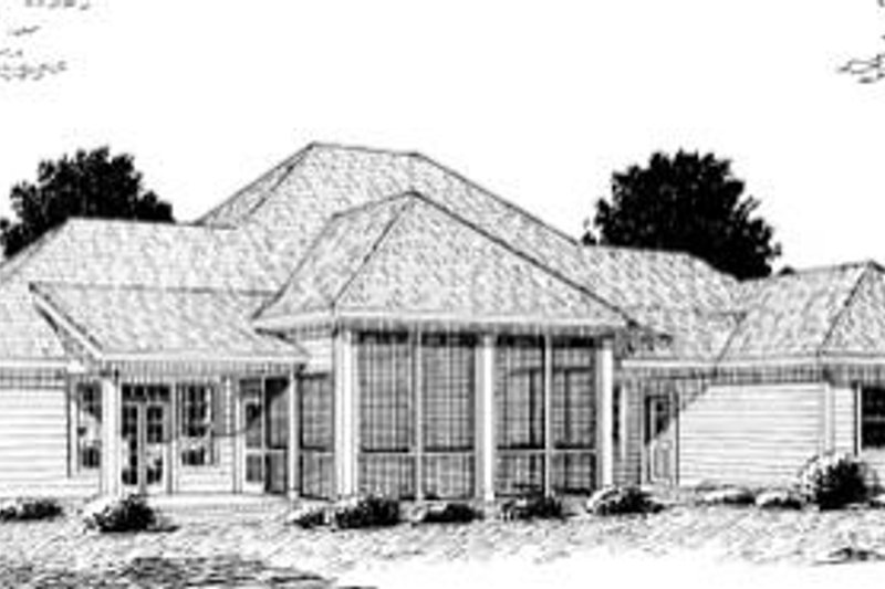 Dream House Plan - Exterior - Rear Elevation for Country House Plan #20-169 - 3 bed, 2.5 bath