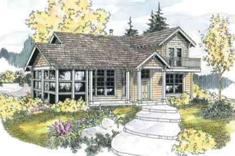House Blueprint - Craftsman Exterior - Front Elevation Plan #124-554