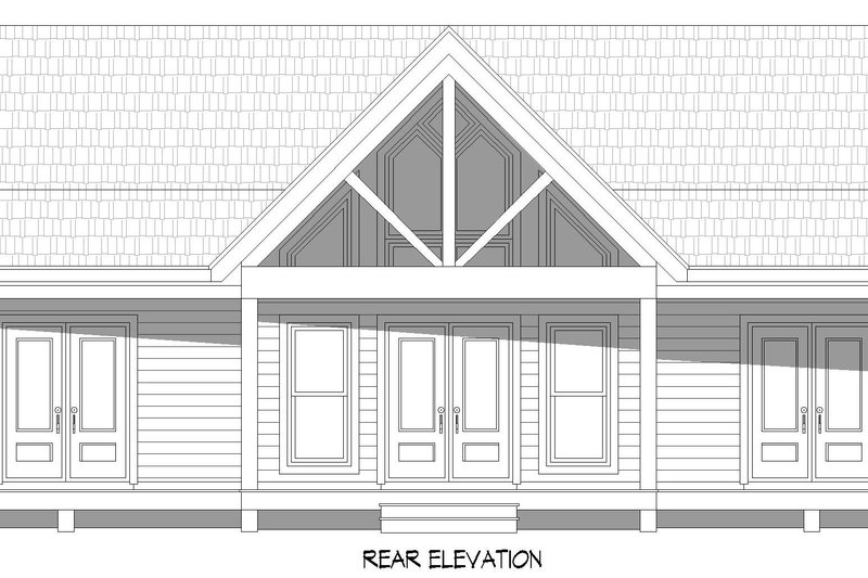 House Plan Design - Exterior - Rear Elevation 1 for Country House Plan #932-254 - 2 bed, 2 bath