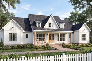 House Blueprint - Exterior - Front Elevation for Farmhouse House Plan #1074-138 - 4 bed, 3.5 bath