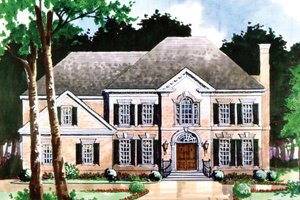 Colonial Exterior - Front Elevation Plan #429-7