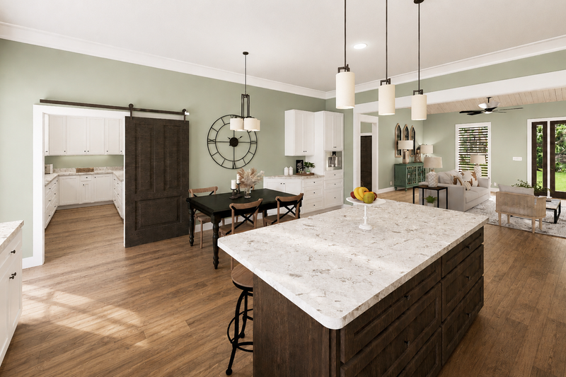 Architectural House Design - Interior - Kitchen 1 for Farmhouse House Plan #44-317 - 7 bed, 3 bath