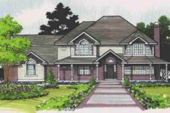 Exterior - Front Elevation for Traditional House Plan #308-185 - 4 bed, 2.5 bath