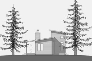 Exterior - Other Elevation 5 for Modern House Plan #531-4 - 1 bed, 1 bath