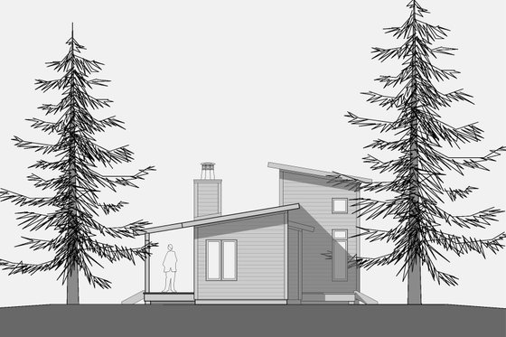 Exterior - Other Elevation 5 for Modern House Plan #531-4 - 1 bed, 1 bath
