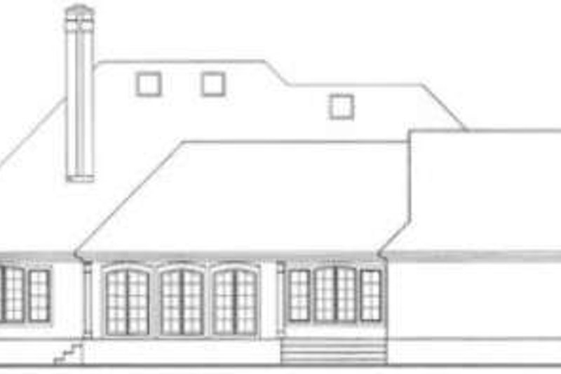 Dream House Plan - Exterior - Rear Elevation for European House Plan #406-186 - 3 bed, 2.5 bath