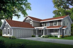 House Blueprint - Craftsman Exterior - Front Elevation Plan #100-204