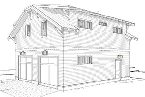 Exterior - Front Elevation 3 for Craftsman House Plan #895-121 - 2 bed, 1 bath