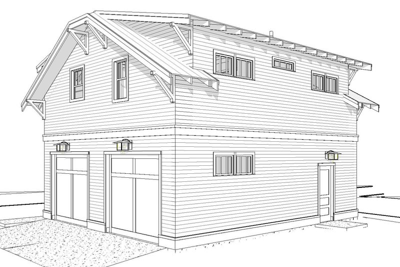 Architectural House Design - Exterior - Front Elevation 3 for Craftsman House Plan #895-121 - 2 bed, 1 bath