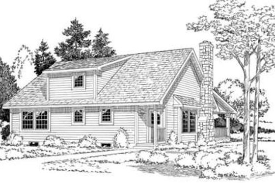 Exterior - Rear Elevation for Country House Plan #312-363 - 3 bed, 2 bath