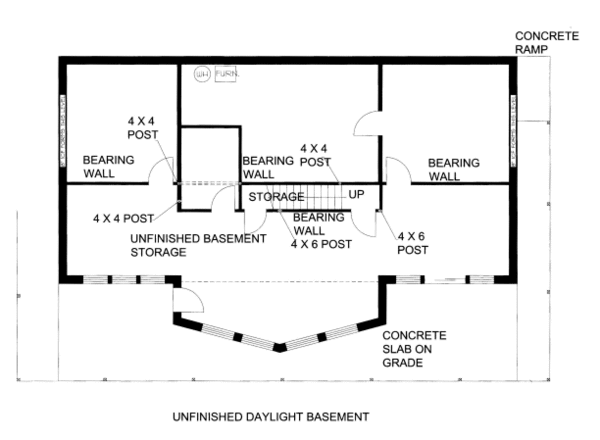 Bungalow Floor Plan - Lower Floor Plan #117-643