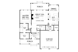 Floor Plan - Main Floor for Country House Plan #929-52 - 3 bed, 2.5 bath