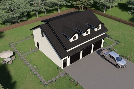 Exterior - Other Elevation for Barndominium House Plan #1070-272, 1 bath