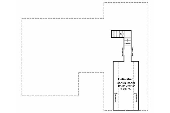 Floor Plan - Other Floor for Craftsman House Plan #21-275 - 3 bed, 2.5 bath