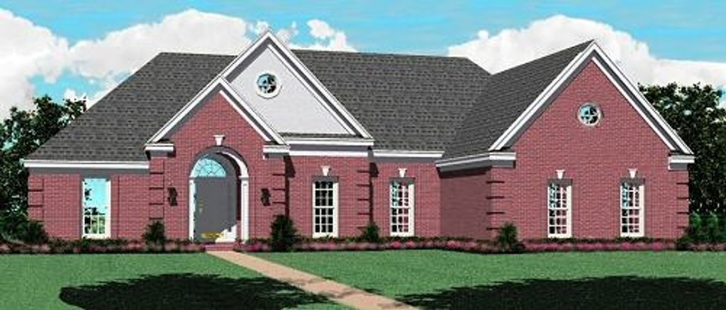 Exterior - Front Elevation 2 for European House Plan #81-266 - 3 bed, 2 bath