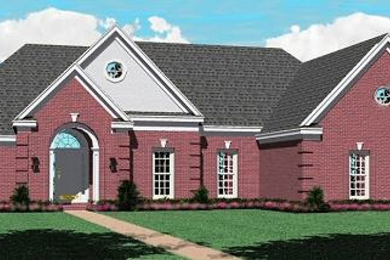 Exterior - Front Elevation 2 for European House Plan #81-266 - 3 bed, 2 bath