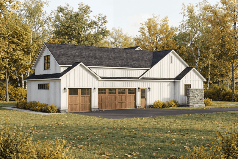 Architectural House Design - Exterior - Other Elevation 9 for Farmhouse House Plan #923-458 - 3 bed, 3.5 bath
