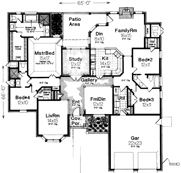 Traditional Floor Plan - Main Floor Plan #310-150