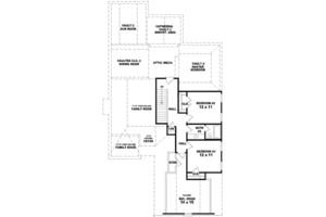 Floor Plan - Upper Floor for Traditional House Plan #81-928 - 3 bed, 2.5 bath