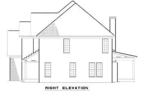 Exterior - Rear Elevation for Traditional House Plan #17-2072 - 5 bed, 4 bath