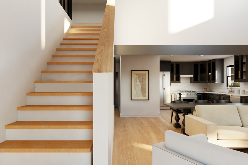 House Blueprint - Interior - Family Room 1 for Barndominium House Plan #1064-511 - 3 bed, 2.5 bath