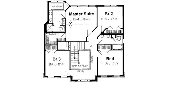 European Floor Plan - Upper Floor Plan #312-628