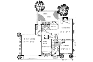 Floor Plan - Main Floor for European House Plan #312-194 - 4 bed, 2.5 bath